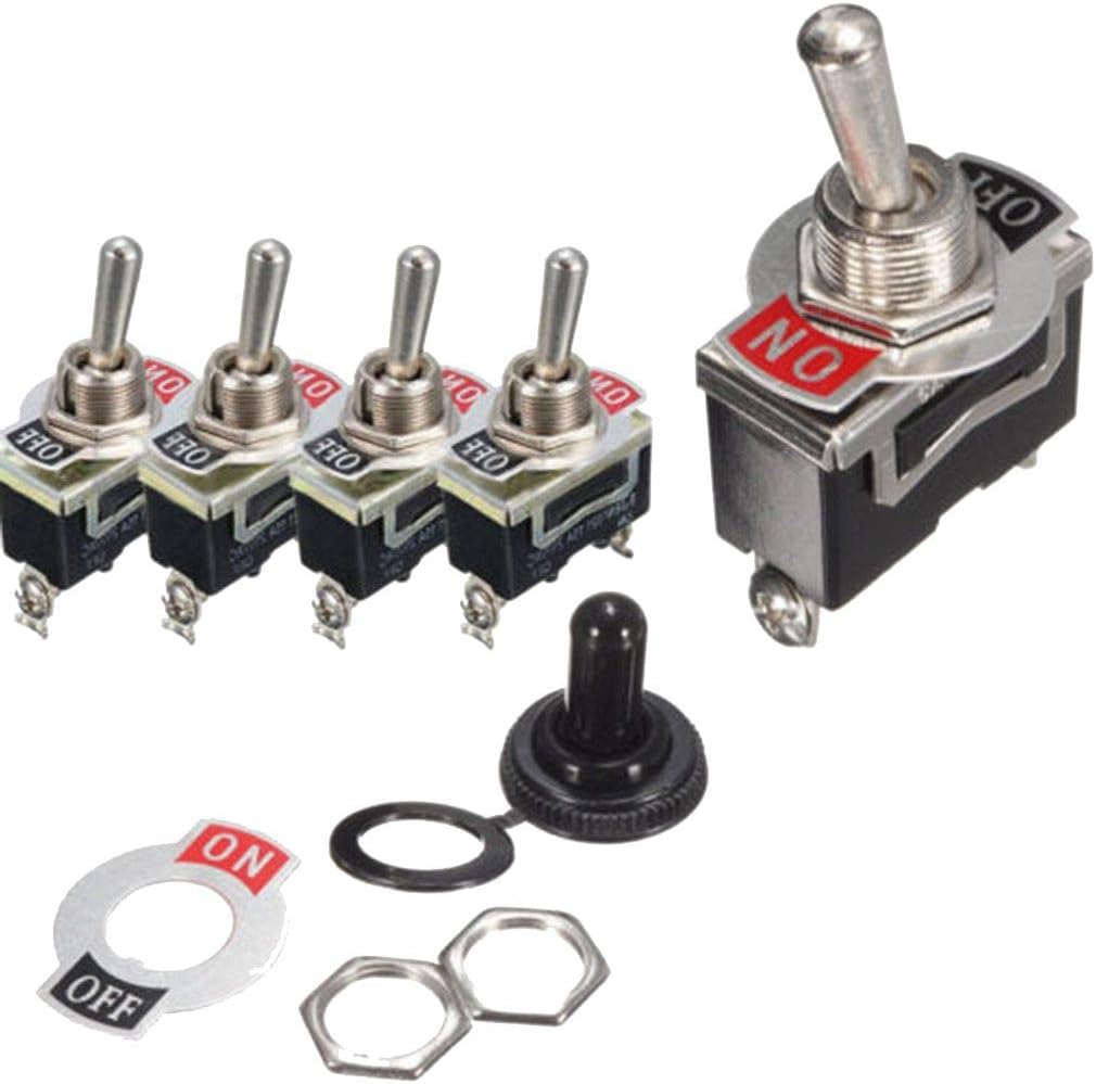 Interrupteurs à Bascule étanches 12V - Lot De 3 - 25A - Avec Capuchon De Protection