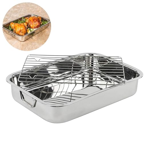 Tutoy 42 * 32 * 7 Cm De Acero Inoxidable BBQ Grill Pan Pollo ...