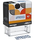 AS-IMP1130R Self-Inking Rubber Stamp - Scanned With Bars, Red Ink, 9/16x1-1/2