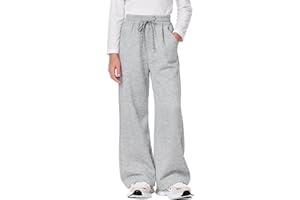 Hvididan Girls Sweatpantds Straight Leg Bggy Drawsting Sweatpants for Girls Kids Solid Athletic Trackpants 5-14Y