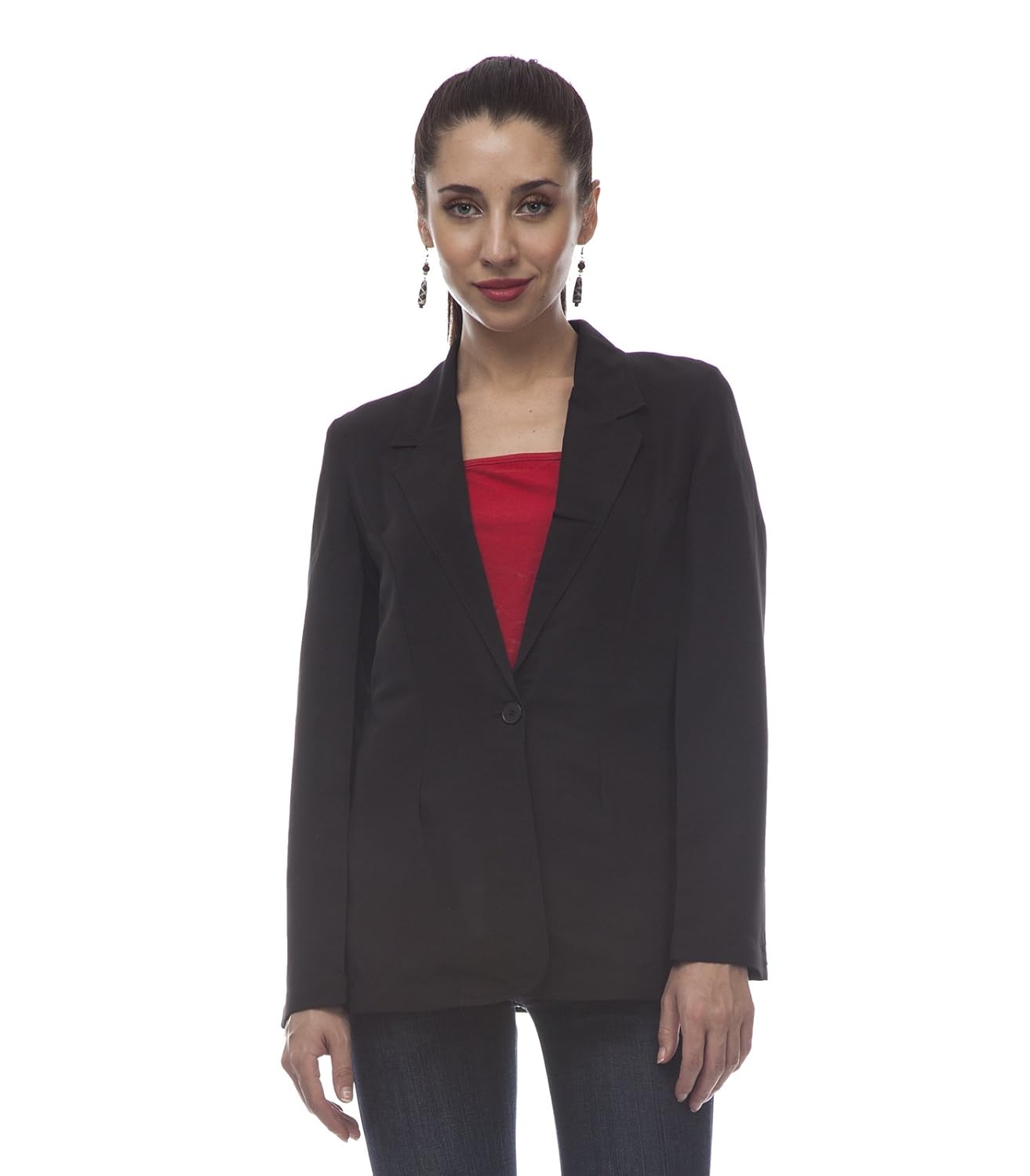 @499 full sleeves casual black blazer