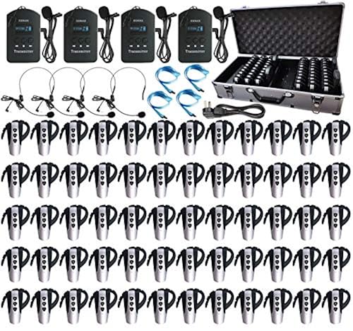 EXMAX EXD-6824 2.4G Wireless Audio Tour Guide Equipment 100-150 Meters ...