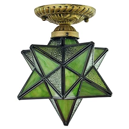 Ywyu Tiffany Style Star Ceiling Fixture Lamp Semi Flush Mount