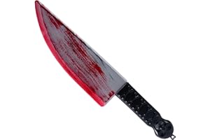 Spooktacular Creations Halloween Bloody Plastic Knife, Fake Knife Toy, Knives Weapon Prop for Halloween Costume Accessories, Horror Costume Prop