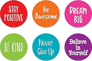 Teacher Created Resources Spot On Floor Markers: Positive Sayings - 4'' (TCR77509)