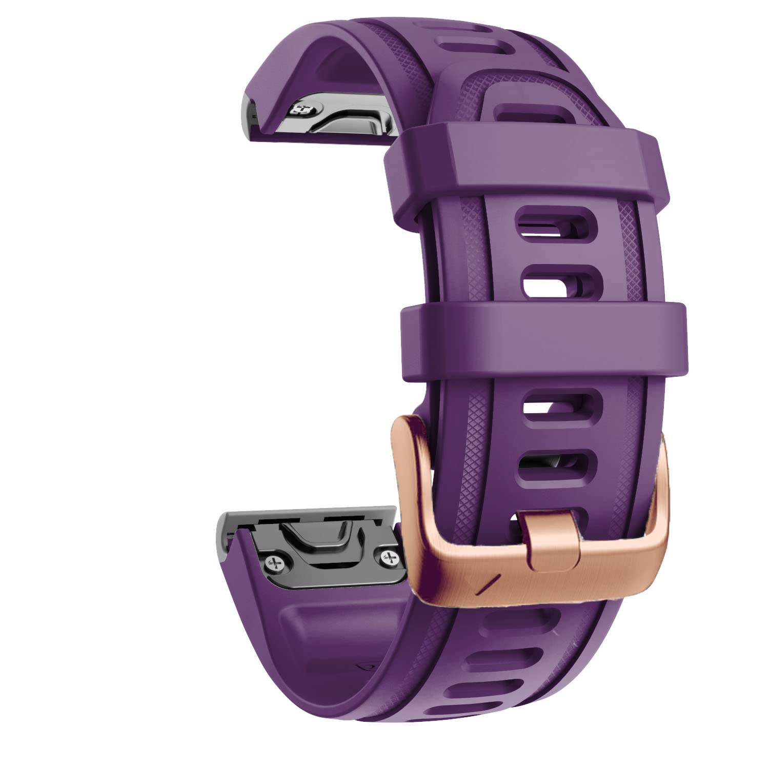 Fleshy Leaf QuickFit 20mm Watch Band Compatible with Garmin Fenix 7S 5S/ 5S Plus, 6S/ 6S Pro, D2 Delta S, Descent Mk2S - Silicone Replacement Strap Bracelet Wristband-SmartWatch(Purple)