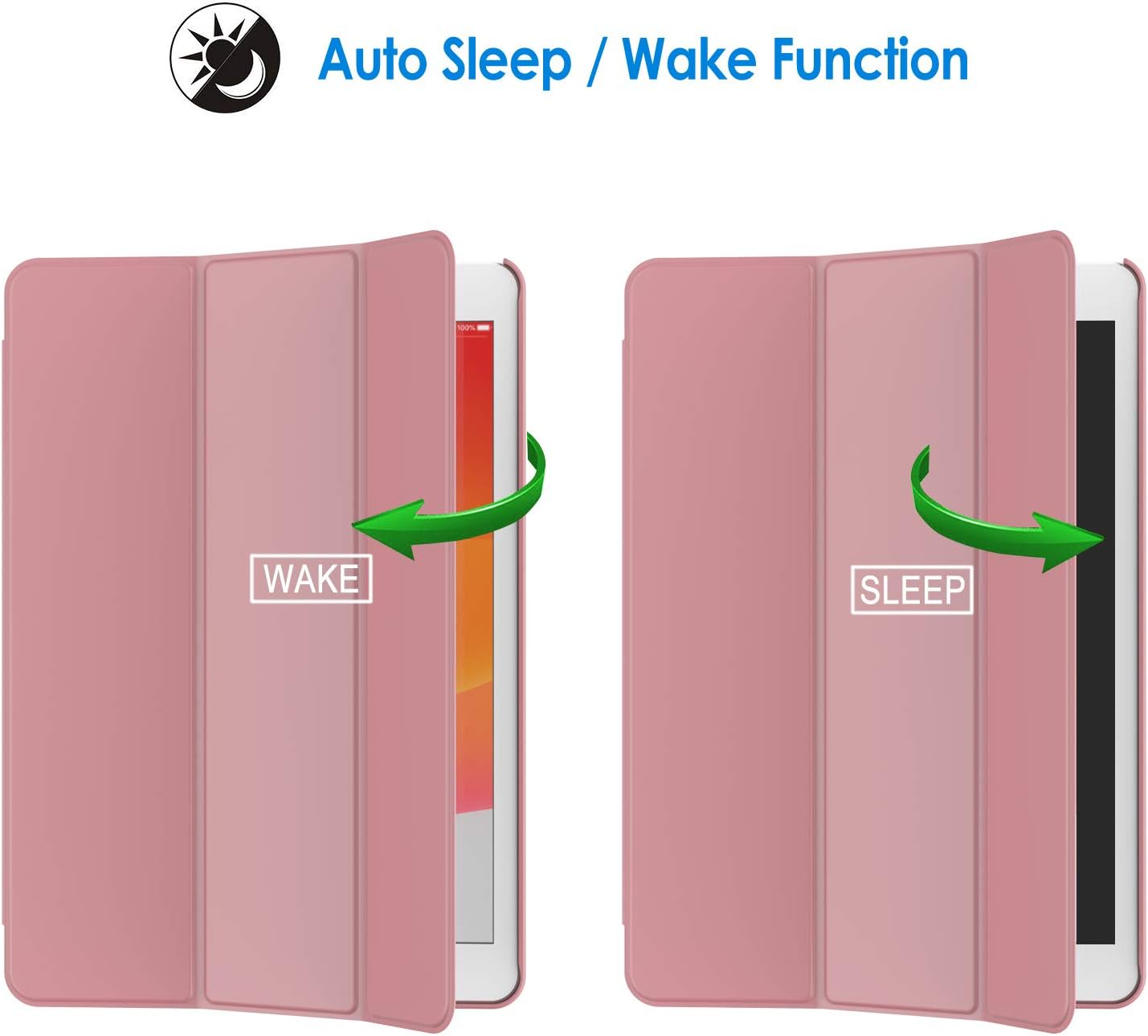 JETech Case for iPad 9/8/7 (10.2-Inch, 2021/2020/2019 Model, 9th/8th/7th Generation), Auto Wake/Sleep (Pink) - Image 5