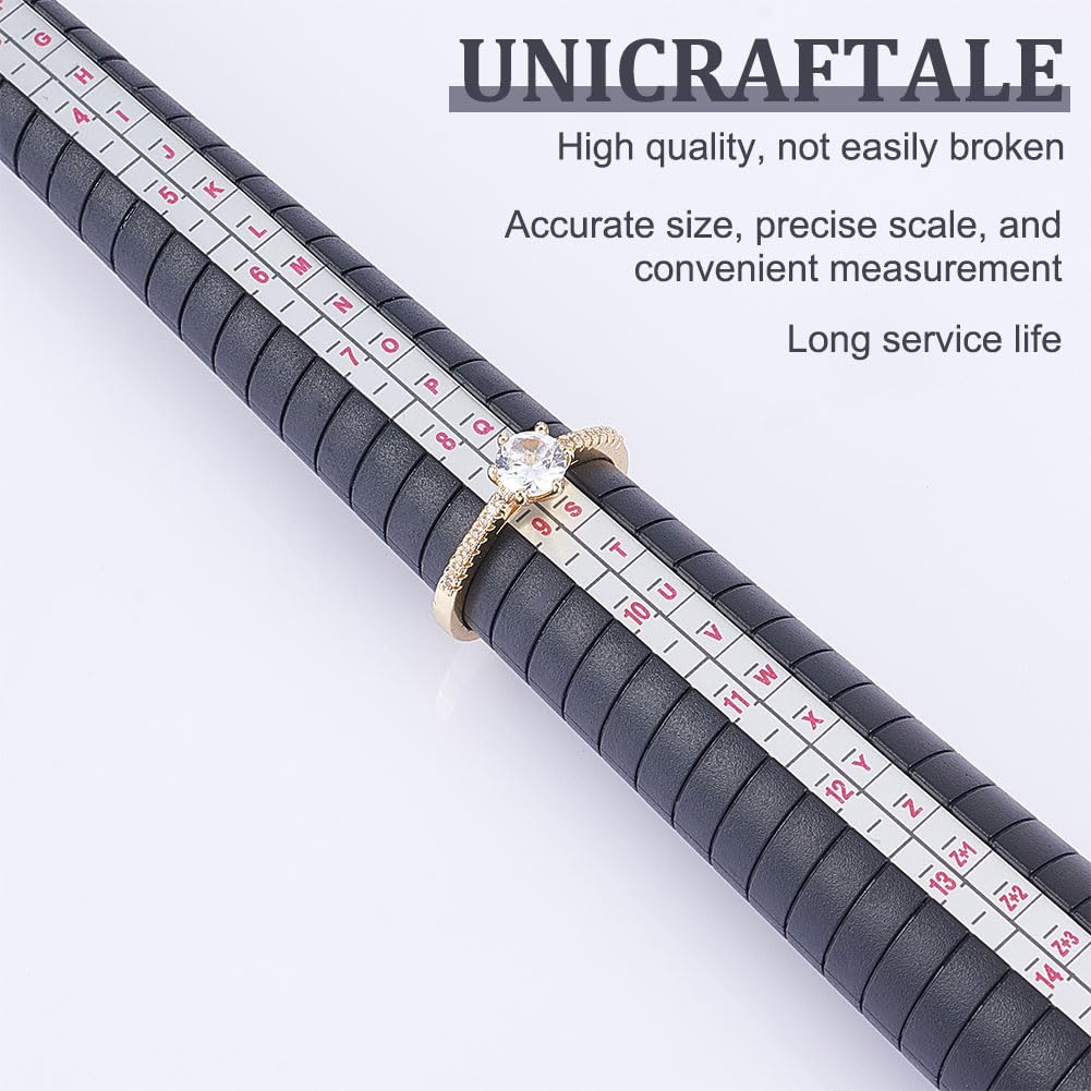 UNICRAFTALE 26.1x2.5cm Ring Sizer Measuring Tool Ring Mandrel Plastic Ring Sizer Mandrel US/UK Measuring Tool Jewelry Ring Sizer Rod Finger Ring Measuring Stick for Jewelry Finger Ring Making