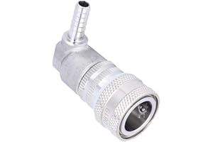 Homebrew Beer Keg Ball Lock Disconnect, Quick Connect Gas & Liquid Corny Keg Fitting with 1/4 MFL Thread Hose Barb, Stainless