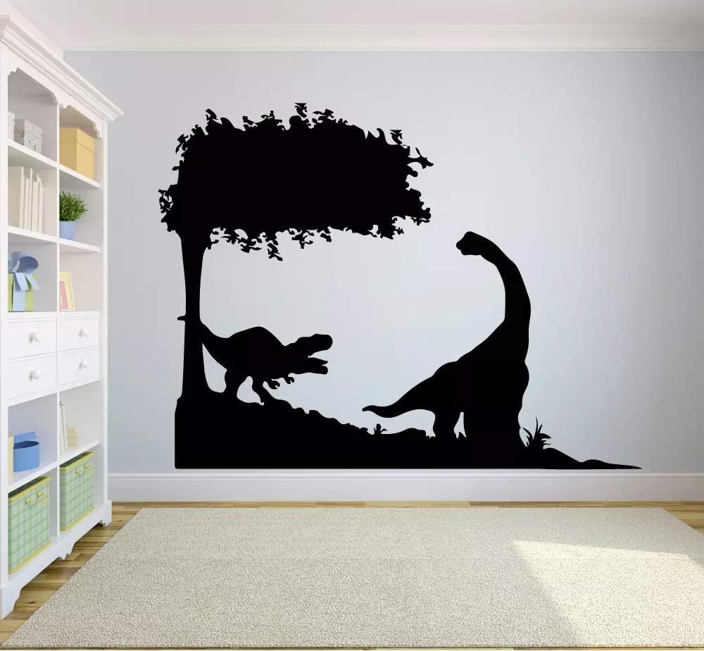 HFDHFH Calcomanía de Pared Dinosaur Park Vinilo Puerta Ventana Pegatina Chico niño Dormitorio guardería decoración del hogar Arte Papel Tapiz Creativo