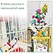 PETUOL Large Bird Swing Toys, 3 PCS Parrot Toys with Bells for Small Macaws, Cockatoos, Alexandrine Parakeet, African Grey Parrot and Medium Amazon Parrots