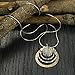 Two Tone 925 Sterling Silver & 14k Gold Filled Graduated Circles Pendant Necklace, 18”
