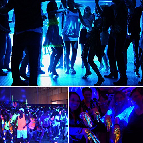 LaluceNatz 20W Outdoor UV Black Light, IP65 Waterproof COB UV Flood Lights for Body Paint, Fluorescent Poster, Glow in the Dark Party (Slim Metal Body) - Thumbnail 5