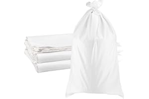 TAICHEUT 120 Pack 14 x 24 Inch Woven Empty Sandbag, White Polypropylene Sand Bags Empty Sand Bag for Construction, Transporta