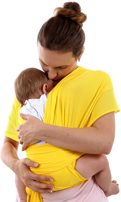 Amazon Sonarinオールシーズン通気性ベビースリングラップベビーキャリア 新生児 乳幼児 ソフトコットン 日本正規 コンフォートスパンデックス 同色布袋詰め 100 保証と無料配達 理想的なギフト イエロー スリング ベビー マタニティ 通販