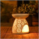 MAOUYWIEE Ceramic Wax Melt Burner Flower Pattern Aromatherapy Diffuser view 3