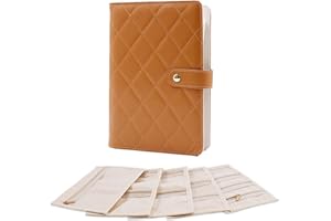 SBRINNALIAO Travel Jewelry Organizer Case ， Portable Jewelry Organizers Storage Book, Compact Jewelry Roll for Earrings, Rings, Necklaces - Perfect Jewelry Travel Bag for Women