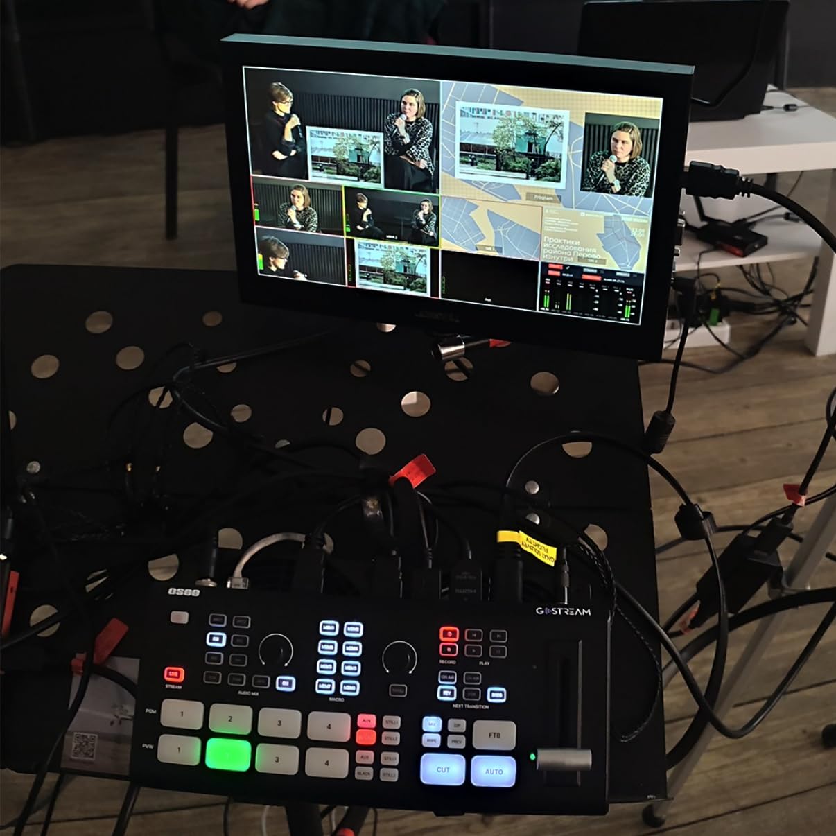 Osee GoStream Duet 8 ISO 8 Channels Video Mixer Switcher with 4 SDI & 4K-HDMI, 4 NDI HX/ 4 SRT/ 4 RTMP/ 2 Webcam/ 2 XLR Audio, 8 Layouts Isolated Recording, Podcast Unit for YouTube, Facebook 7