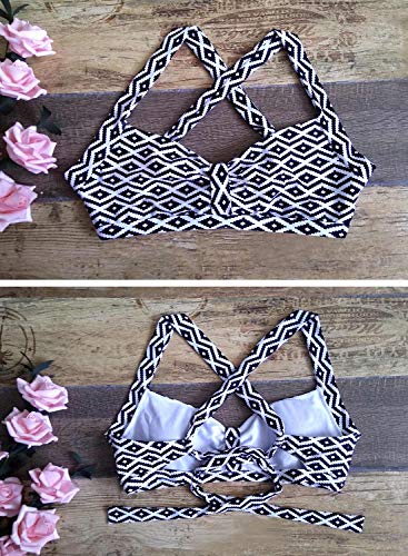 image for Balasami Women's Retro Button Down Gingham Printed Ajustable Straps Cr