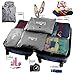 Evatex Packing Cubes - 8 Set Travel Packing Cubes, with Waterproof Shoe Bag, cosmetic bag, diaper bag, Laundry Bag (Grey) (Grey)