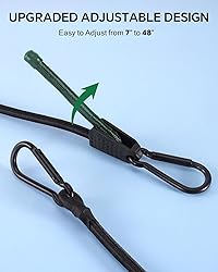 24 Inch Adjustable Carabiner Bungee Cords with