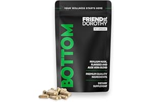 FRIEND OF DOROTHY - Bottom Fiber Supplement for Effortless Prep Time - Helps Promote Digestive Regularity - Psyllium Husk Based - for Men Who Bottom, 90 Vegan Capsules