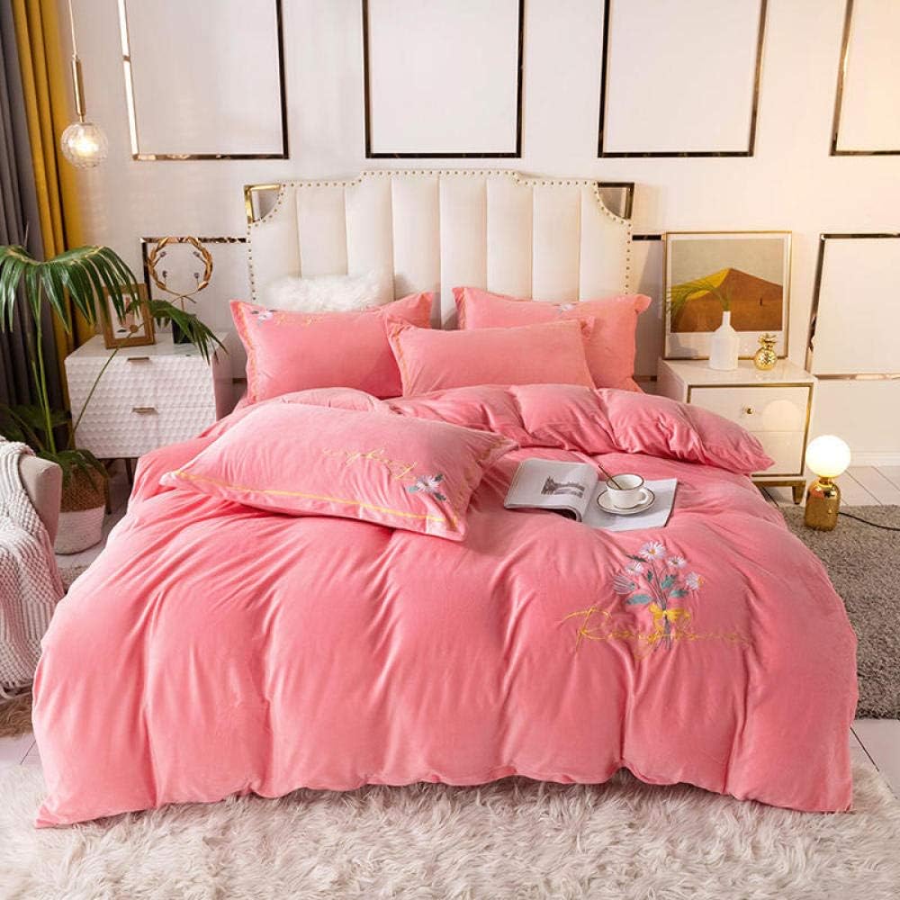 superking duvets sets,New embroidered thick crystal velvet fourpiece