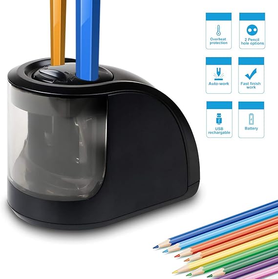 Pencil Sharpener Electric Pencil Sharpener with USB or Battery