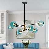 BOKT Modern 6-Lights Blue Glass Ball Sputnik