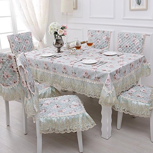 BDIBOKILO European Style Lace Lace Chair Cover,Simple Modern Fabric Household Kitchen Hotels Dining Decoration Chair Cover 1 pc-D