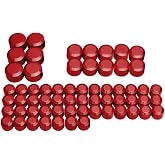 Motorcycle Bolt Covers Engine Toppers Head Bolt Caps Kit for Harley Touring 2017-2025 Road King Street Glide Electra Glide 2018-2025 Softail Fatbob Lowrider S (Red)