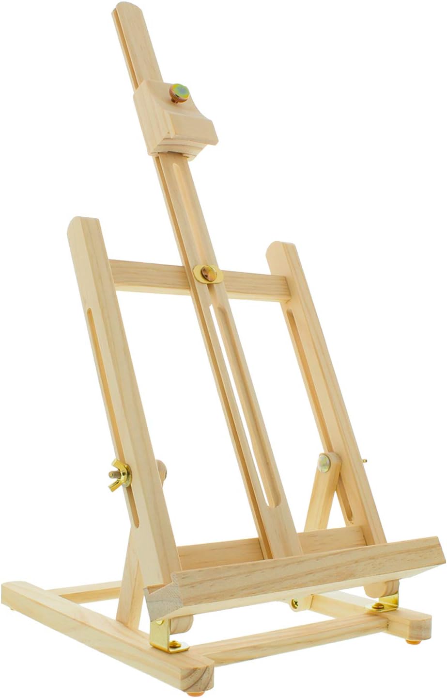 US Art Supply 21-Piece Wood Studio Table Easel & Paint Box Set with 12 Paint Colors, Canvas Panels, Brushes, Wood Palette (Acrylic Paint Kit)