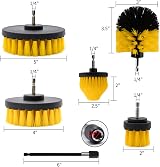 LFSEMINI 5pcs 1/4in Power Scrubber Drill Brush Set with Extender view 3