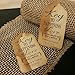 Key to Happiness is Love and the ability to open a bottle Personalized White or Tea Stained Favor Tag sets of 50 Tags (my MEDIUM) 1 3/8