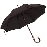The London Umbrella - Crafted From A Single Piece Of English Chestnut - Black
