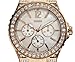 Guess U16529L1 chronograph mop dial stainless steel case white silicone strap women watch NEW
