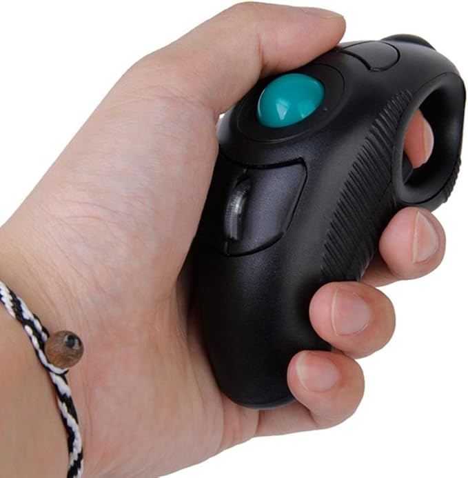 Mini Wireless Trackball Mice Mouse Expert Handheld Optical Trackball