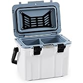 Hard Cooler Box 16 QT - Portable Ice Chest, 15-Can Capacity, Waterproof, Heavy-Duty for Camping, Beach, Outdoor Activities -