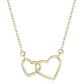 Crysdue Heart Necklace 925 Sterling Silver Tiny Love Pendant Necklaces for Women Christmas/Mothers/Valentine Day Trendy Jewelry Gift