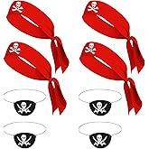 Pirate Accessories Set with Pirate Headband and Eye Patch for Halloween Cosplay Theme Party
