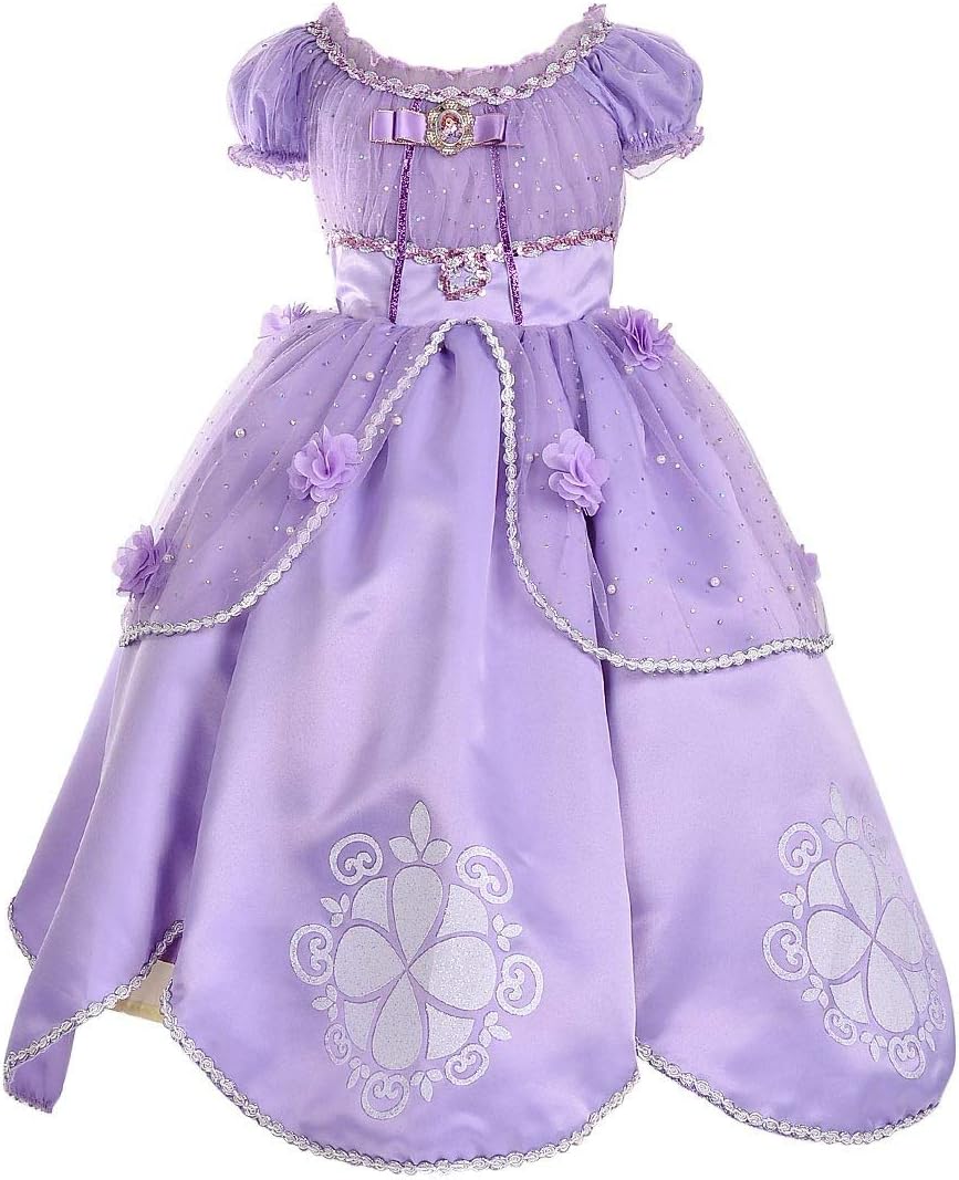 SMITH SURSEE Princess Sofia Dress Up Costume Cosplay Dress for Girls …