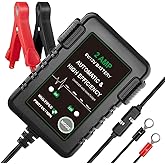 HOYOA 12v 2A Car Battery Trickle Charger Maintainer, Lead Acid/Gel/AGM Battery Chargers for Motorcycle Automotive and Lawn Mo