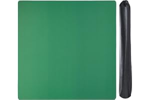 GUSTARIA Mahjong Mat with 3 Dice, Anti Slip and Noise Reduction Table Cover for Mahjong, Poker, Card, Board & Tile Games (Green, 31.5 inches)