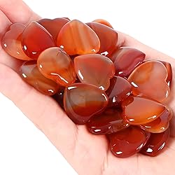 20 PCS Natural Heart Healing Crystals Red Carnelian