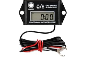 Yooreal Digital Small Engine RPM Gauge Meter Tachometer,Waterproof for ATV Garden Tractor Motor Grader Log Splitter Compressor Dirt Bike Motorcycle Marine Snowmobile