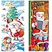 UNOMOR Large New Year Door Cover for New Year Eve Party decorations- Santa and Christmas Tree, Durable, 2 Pieces, 79.8