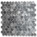 Stone Center Online Bardiglio Gray Marble 1 inch Hexagon Mosaic Tile Polished Kitchen Bath Wall Floor Backsplash Shower (1 Sheet)