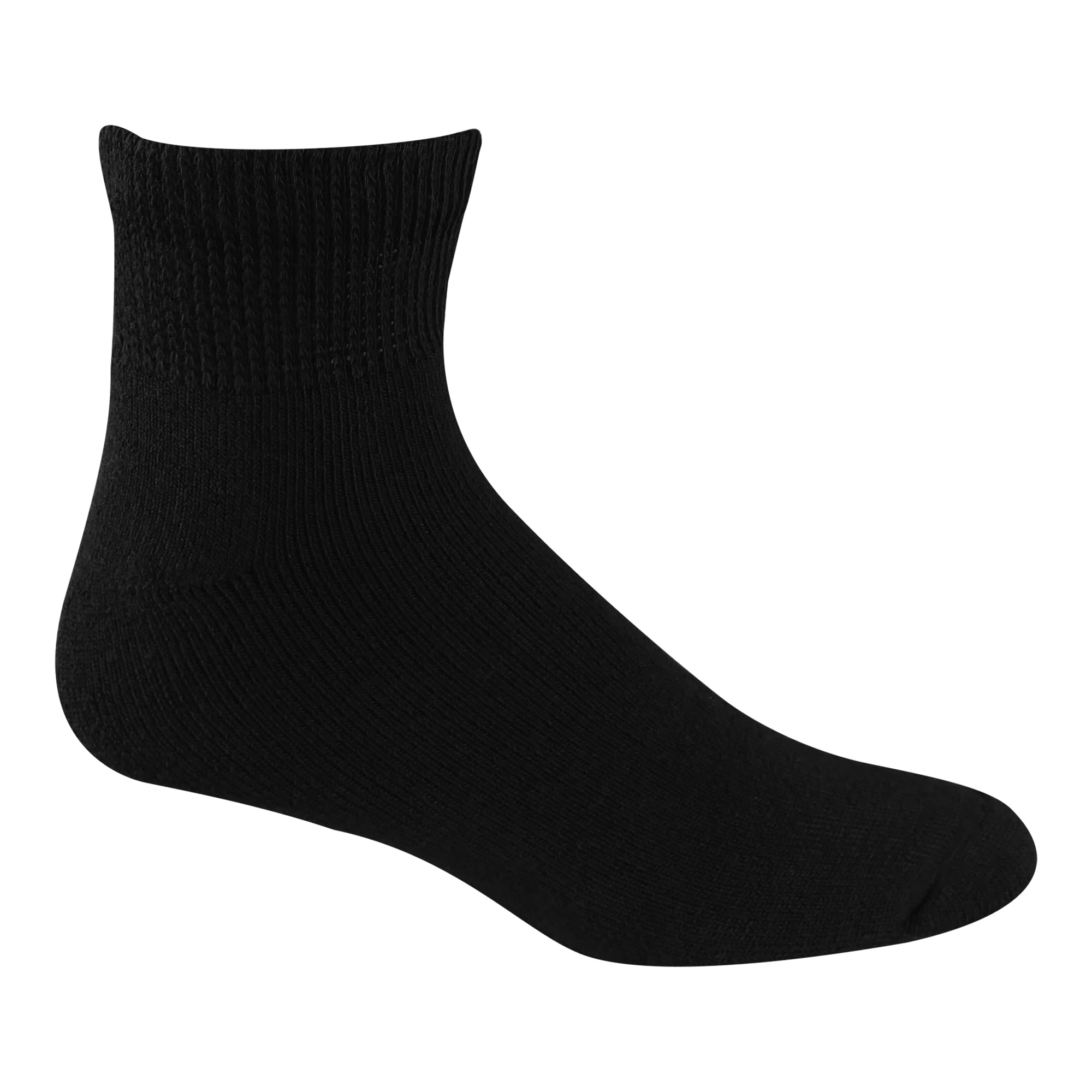 Dr. Scholl's Men's 1 Pack Diabetes and Circulatory Odor Resistant Crew Socks Casual, Black, Size 6-12/Women's 8-12