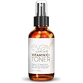 Eva Naturals Vitamin C Facial Toner - Hydrating, Pore Minimizer Face Toner for Men and Women with Witch Hazel & Rose Water, Nourishes Skin Through Hydration - 4 Oz