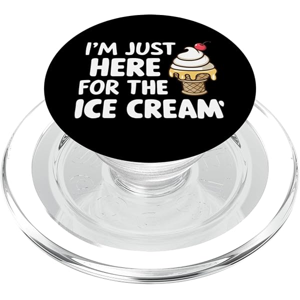T-shirt Humour « I'm Just Here For The Free » – Crème Glacée, Unisexe, Tailles S à 3XL – Coton, Neuf Sans étiquette